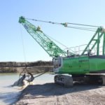 Sennebogen 655 dragline crane